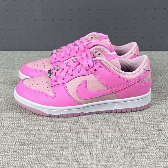 Mens 5.5 / Women 7 - Nike Dunk Low ID Pink White New Sneakers FJ2253-901 - Picture 2 of 10